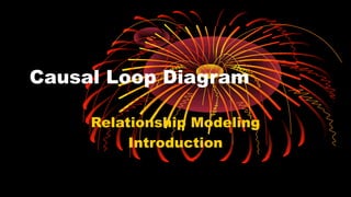 Causal Loop Diagram
Relationship Modeling
Introduction
 