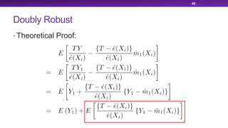 Doubly Robust
• Theoretical Proof:
45
 