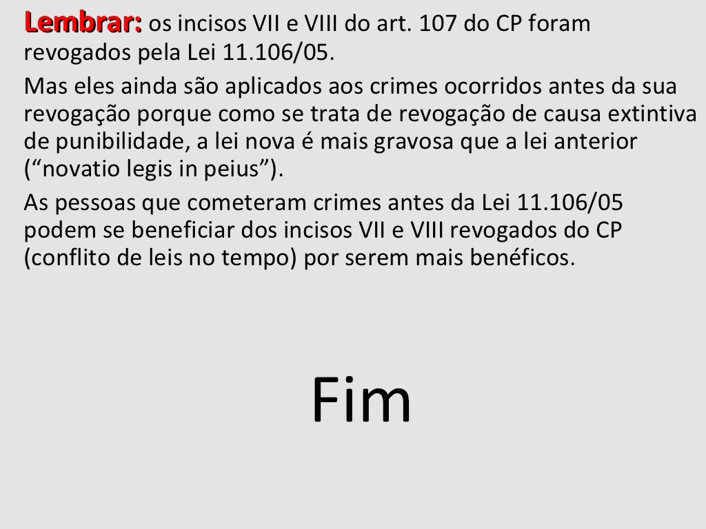 Causas De Extinção Da Punibilidade Causas De Extinção Da Punibilidade