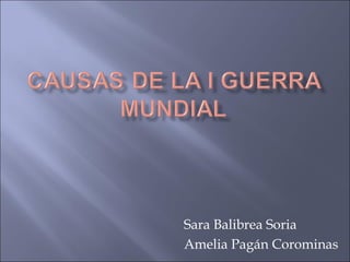 Sara Balibrea Soria
Amelia Pagán Corominas
 
