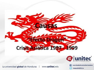 Causas
“Efecto Dragon”
Crisis Asiatica 1997 - 1999
 