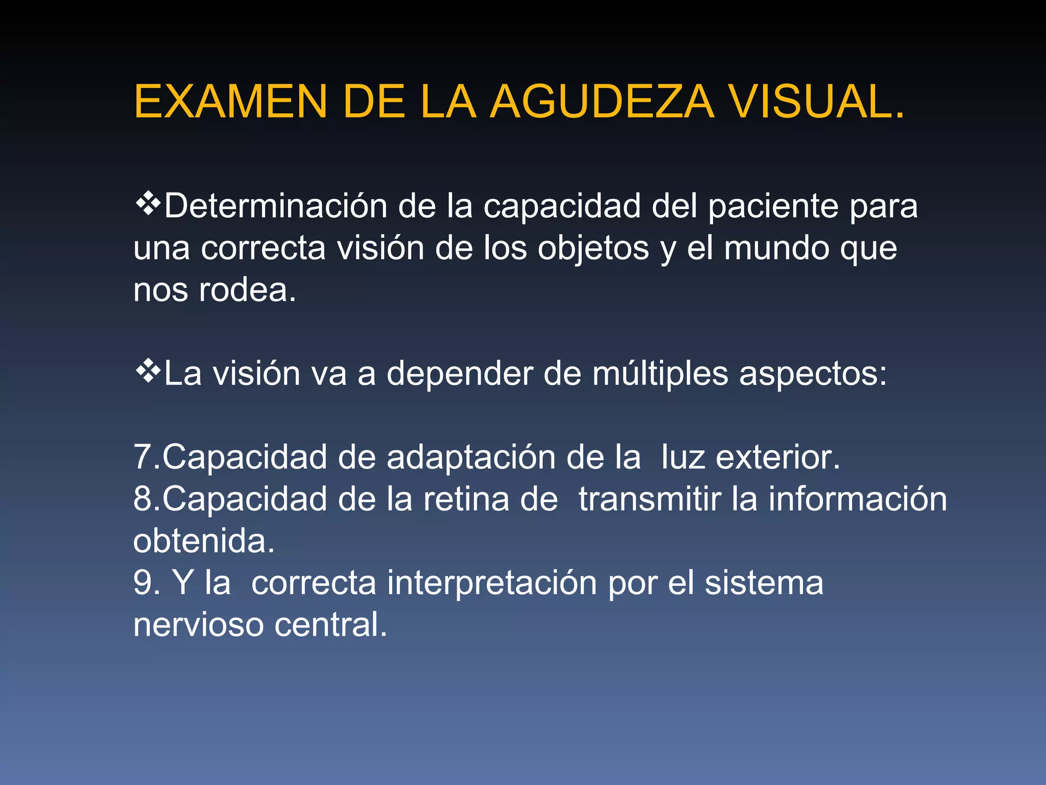 Causas De Disminucion De Agudeza Visual En La 2[1]Ok | PPT