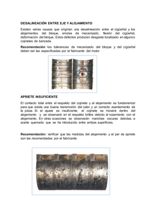 Causas de fallos en los cojinetes de fricció melo 2015+ | DOCX