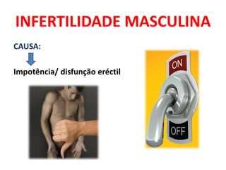 INFERTILIDADE MASCULINA
CAUSA:

Impotência/ disfunção eréctil
 