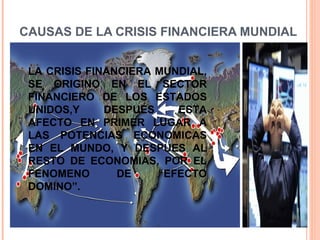 Causas De La Crisis Financiera Mundial En El Brasil | PPT
