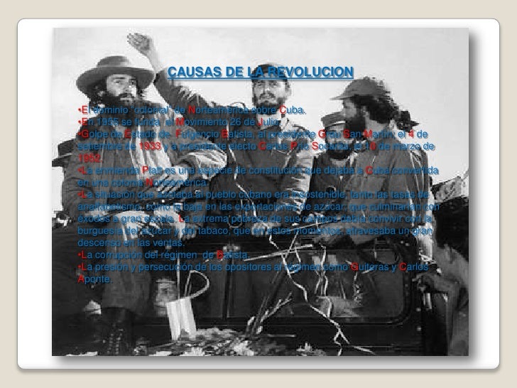 Causas de la revolucion cubana