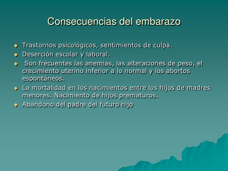 Causas Y Consecuencias Del Embarazo Adolescente