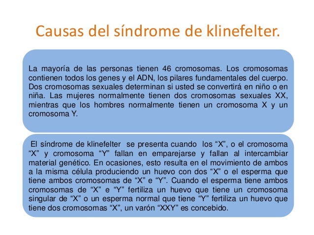 Causas Del Síndrome De Klinefelter