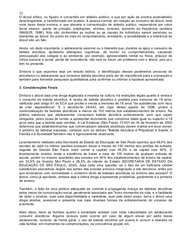 Consequência de fracasso codificando de alcoolismo