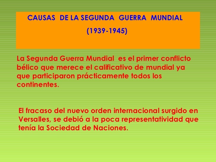 La Segunda Guerra Mundial: La Segunda Guerra Mundial