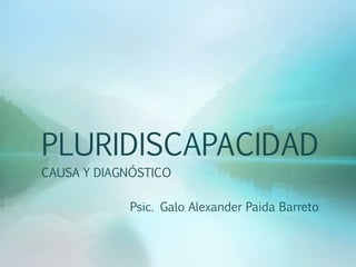 PLURIDISCAPACIDAD
CAUSA Y DIAGNÓSTICO
Psic. Galo Alexander Paida Barreto
 