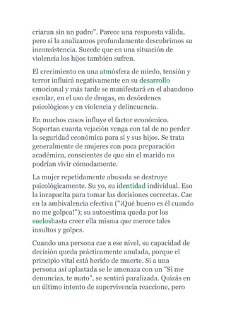 Causas y efectos de la violencia tania