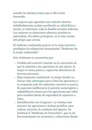 Causas y efectos de la violencia tania