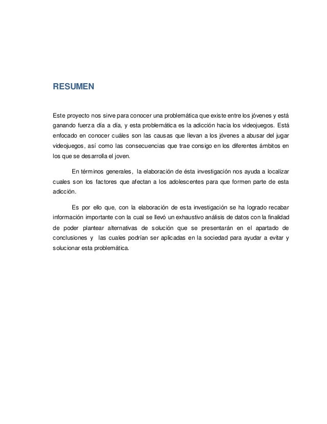 Causas y efectos del uso exesivo de los videojuegos