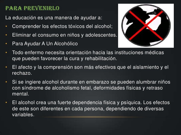 Que se manifiesta el alcoholismo