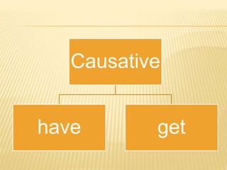 Causative
have get
 