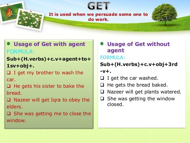 Causative Verbs Make Get Have Has Cause Let Help