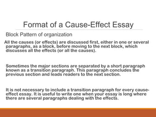 Cause effect essay mass lecture [545824] | PPT