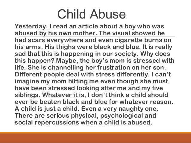 argumentative essay about child abuse