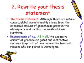cause and effect thesis statement examples