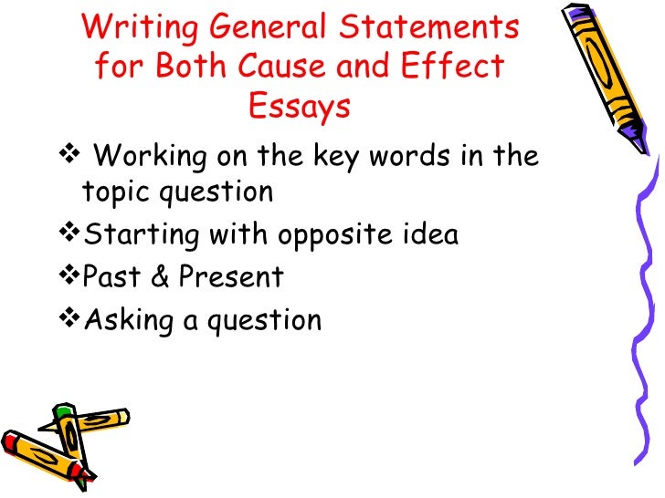 how to write a thesis statement for a cause and effect essay