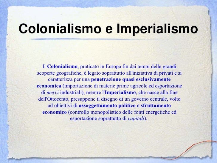 Risultati immagini per colonialismo e imperialismo