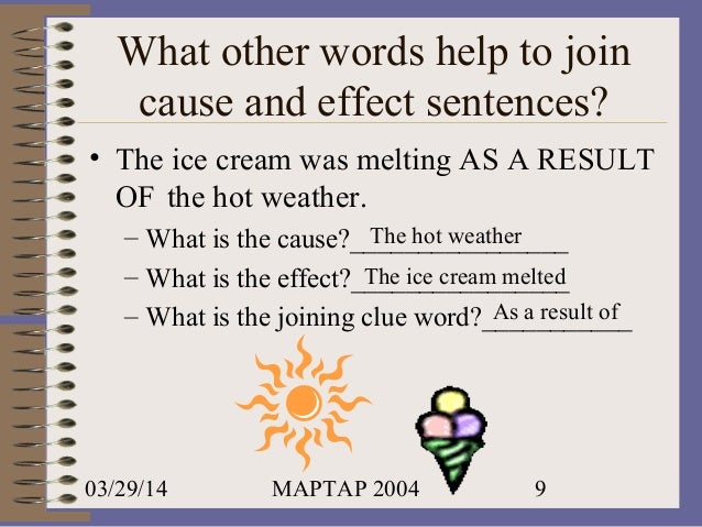 is this a cause and effect word