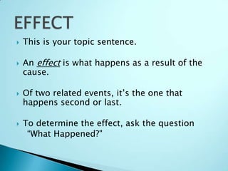 Cause and effect | PPTX