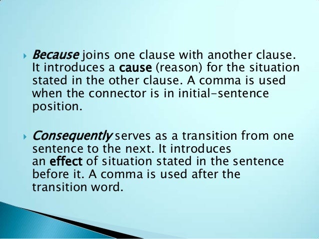 Connectors Of Cause And Effect In English English Study Here