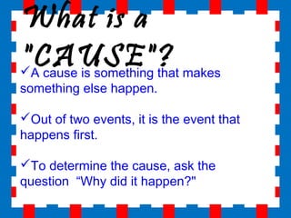 Cause and effect | PPT