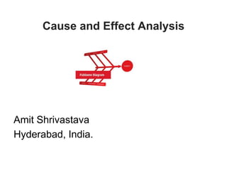 Cause and Effect Analysis
Amit Shrivastava
Hyderabad, India.
 