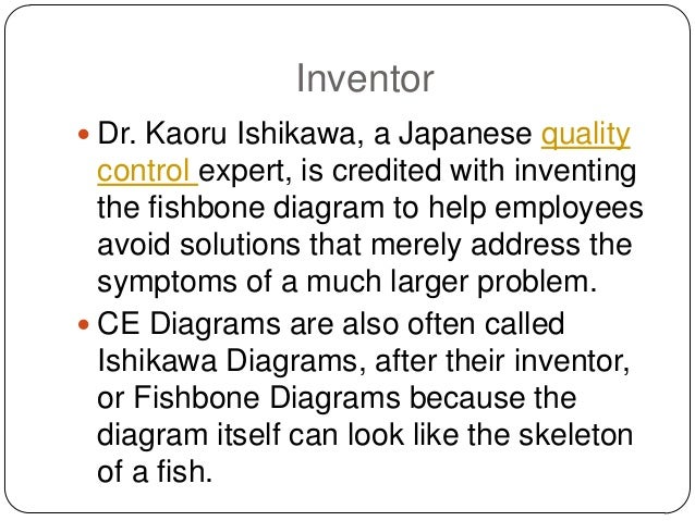cause and effect diagram a fishbone chart is also known as a
