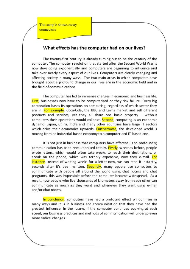 cause and effect essay examples free