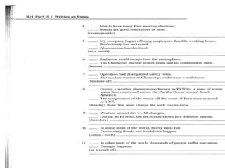 Cause and effect essay