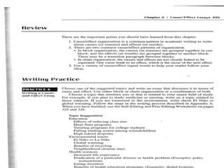 Cause and effect essay