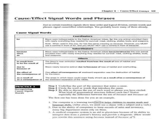 cause and effect essay essay cause and effect examples