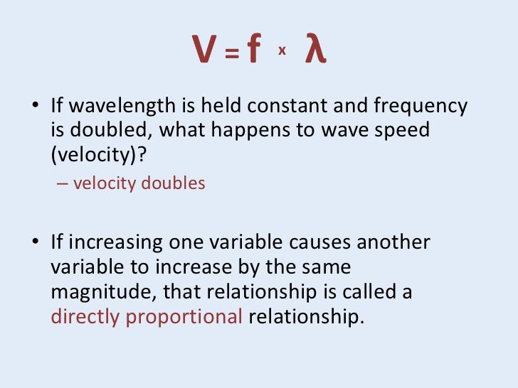 How are wavelength and frequency related?