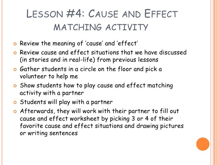 some examples of cause and effect relationships