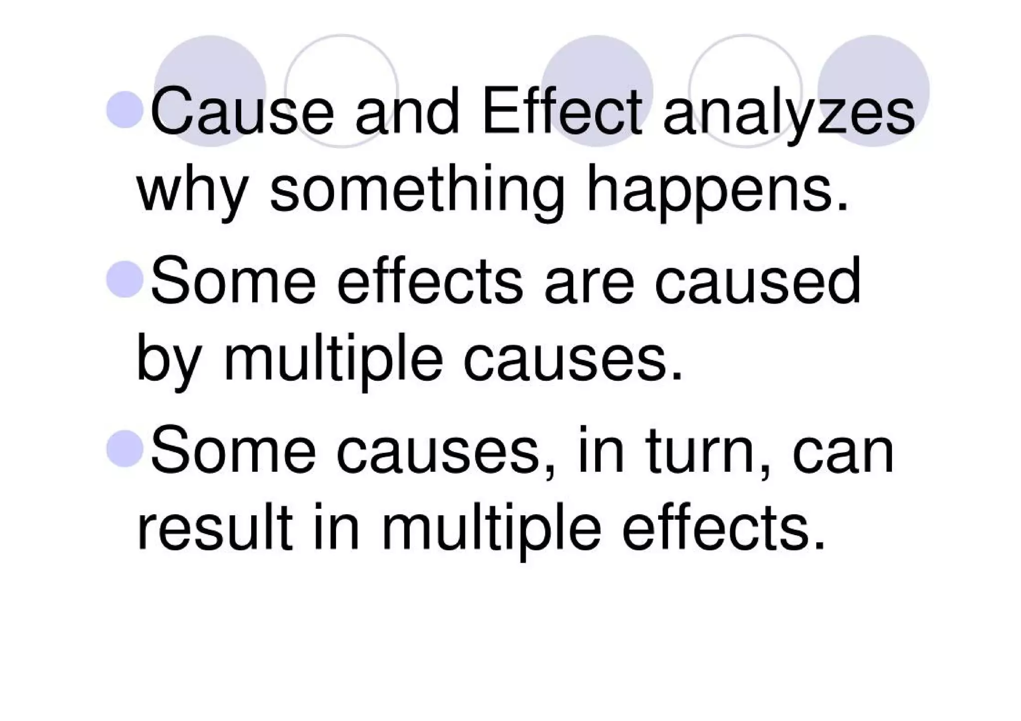 Cause And Effect Writing
