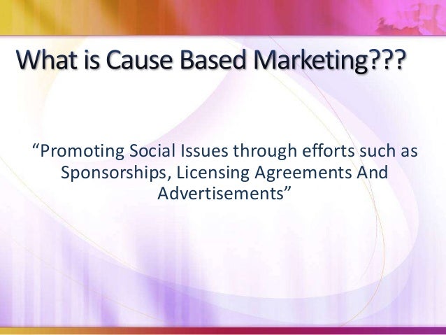 cause based marketing examples