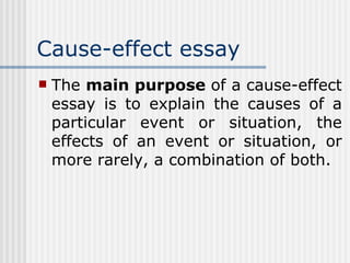 Cause Effect Essay | PPT