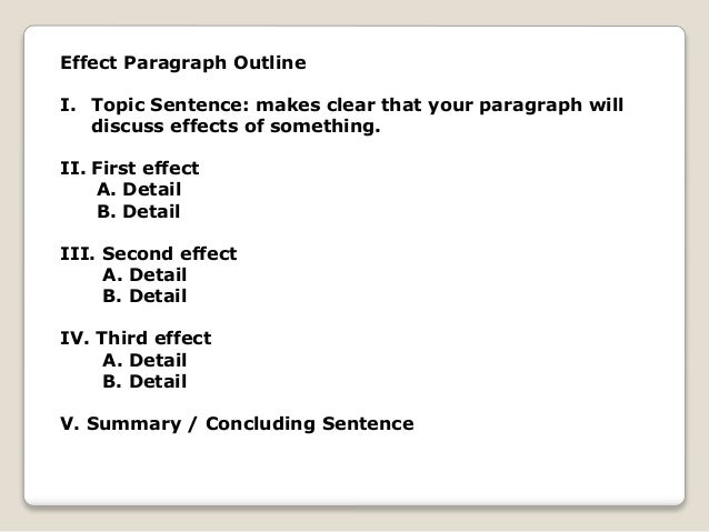 cause and effect essay outline