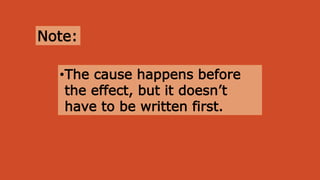 Firstbe Cause CAUSENEFFECTPPT.pptx CAUSE AND EFFECT RELATIONSHIP WITH ACTIVITIES | PPTX