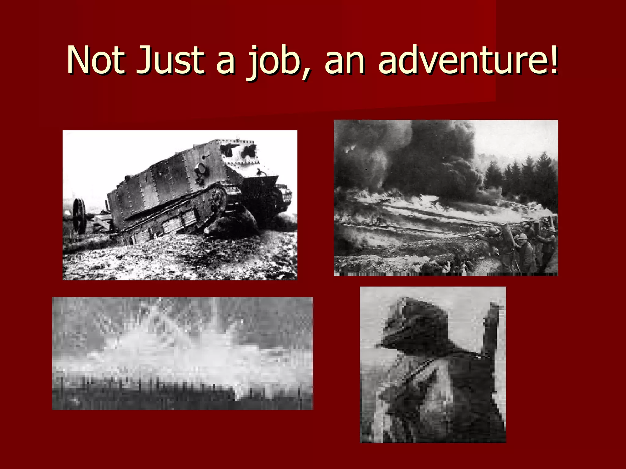 Not Just a job, an adventure! 