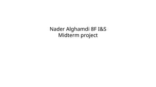 Nader Alghamdi 8F I&S
Midterm project
 