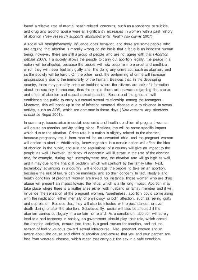 How to start an essay about abortion picture