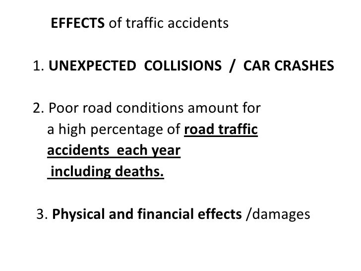 write an expository essay on the causes of road accident