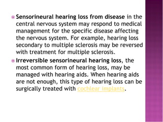 Causes and Treatment of Hearing Loss | PDF