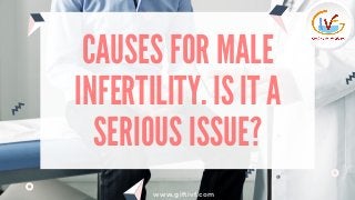 www.giftivf.com
CAUSES FOR MALE
INFERTILITY. IS IT A
SERIOUS ISSUE?
 
