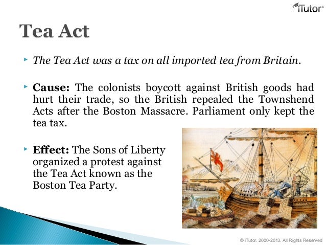Causes Of The Boston Tea Party